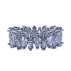 925 Silver with multifaceted CZ fashion ring